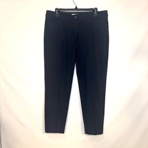Eileen Fisher Organic Cotton Stretch Twill Classic Black Pants Size Medium